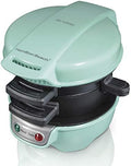 Hamilton Beach Breakfast Sandwich Maker with Egg Cooker Ring, Customize Ingredients, Perfect for English Muffins, Croissants, Mini Waffles, Perfect White Elephant Gifts, Mint (25482) by HamiltonBeach
