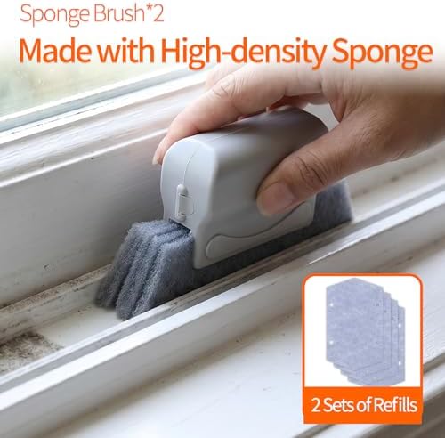 16PCS Crevice Cleaning Brush Set - Multi-Purpose Grout Cleaner Brush for Deep Cleaning Gap, Hard Bristle Scrub Brushes Tools, Cleaning Supplies for Household Use,Window, Kitchen, Bathroom - Image 4