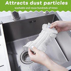 6 Pcs Reusable Duster Refills Washable Pads, White - Image 5