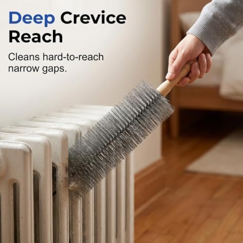 2026 Upgraded Ultimate Dusting Tool, Washable Fan Cleaning Brush, Microfiber Duster for Electric Fan and Blind, Reusable Cobweb Dust Collector, Non-Disassembly Cleaning，Grey：1 - Image 6