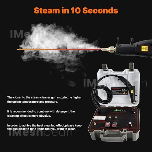 3500w Handheld High-Temperature Pressurized Steam Cleaner, 5 High Speeds Portable Tankless Pressurized Cleaning Machine, Steam Cleaner for Car Detailing, Grout Tile, Commercial Home Kitchen Bathroom - Image 4