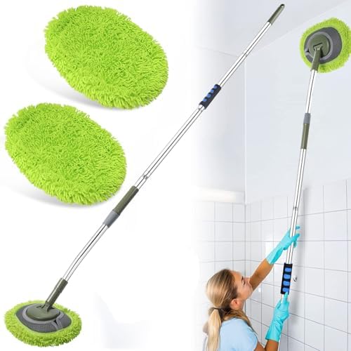 66'' Wall Mop with Long Handle,Ceiling Dust Mop with 15° Labor-Saving Elbow by SLIIMU