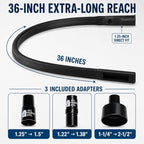 36-Inch Under Refrigerator Crevice Tool, Vacuum Attachment with 3 adapters - Image 3