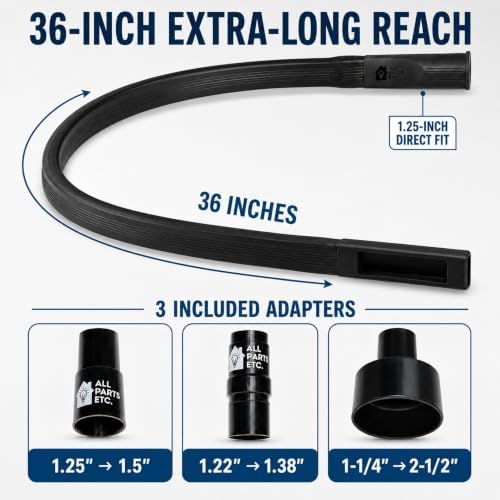36-Inch Under Refrigerator Crevice Tool, Vacuum Attachment with 3 adapters - Image 3