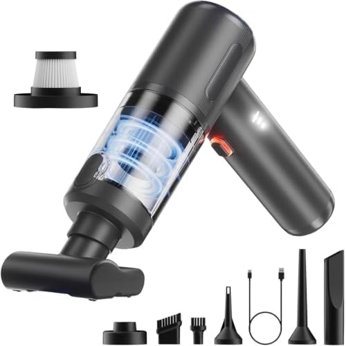 Handheld Car Vacuum Cordless Interior Cleaner, 20000Pa Suction & Air Duster by BULLCAR