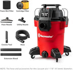 Vacmaster VCM811PF 1101 8-Gal 3.5 Peak HP Wet/Dry Vac Red - Image 2