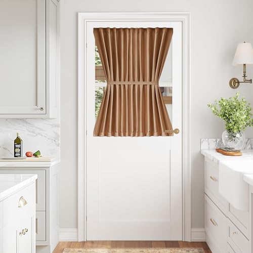Vatge Kitchen Window Curtains Over Sink, Burnt Orange Cafe Curtains 40 Inch Length, 1 Panel, W54 x L40, Terracotta by Vatge