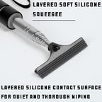 Bittwee 2PCS Car Side Mirror Squeegee, Retractable Auto Rearview Mirror Wiper, All-Purpose Window Squeegee for Cleaning Shower Glass Door, Vehicle Accessories Universal Fit（Black） - Image 3