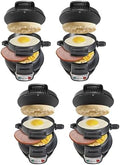 Hamilton Beach Breakfast Sandwich Maker with Egg Cooker Ring,Customize Ingredients,Perfect for English Muffins,Croissants,Mini Waffles,Perfect White Elephant Gifts,Black (25477),(Pack of 4) by HamiltonBeach