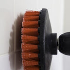 Grout Cleaner 5 Inch Flat Drill Brush | Tile and Grout Cleaner Tool Drill Brush Attachment | Bathroom and Shower Scrubber | Stiff Nylon Bristles Remove Soap Scum | Baseboard Cleaner Tool - Image 5