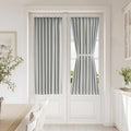 Vatge Privacy French Door Curtain - Thermal Insulated Self Adhesive Blackout Door Curtains with Tieback, 1 Panel, W25 x L54, Silver Grey by Vatge