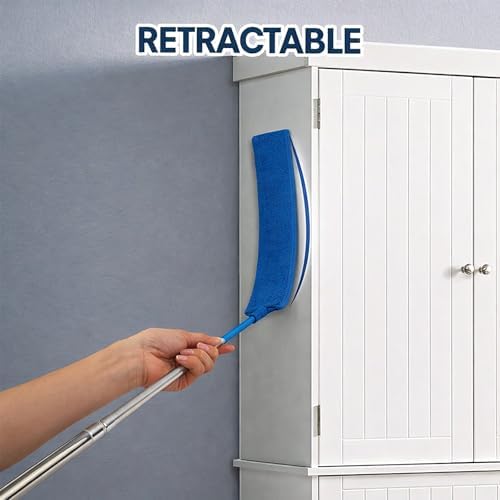 Retractable Gap Dust Cleaner with Extension Pole & 3 Microfiber Cloths - Image 3