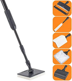 hygger Fish Tank Cleaner 6 in 1 Aquarium Cleaning Tool Kit Al-gae Scraper Scrubber Pad Sponge Tube Brush Gravel Rake Fish Net Telescopic Handle for Saltwater Freshwater by hygger