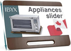 Ibyx Appliance Slider, Sliding Tray for Coffee Maker, 21 x 15 in, Brown by Ibyx