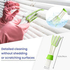 Blind Cleaner Duster Tool - 4 Pcs 7 Fingers Anti-Shedding Window Blind Cleaner Tool and 4 Pcs Air Vent Cleaner, with High-Density Microfiber Fleece and Ergonomic Handle, Detachable and Washable - Image 3