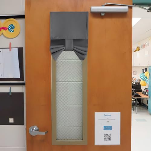 NICETOWN Grey Privacy Lockdown Shade for Classroom Door Window Cover by NICETOWN