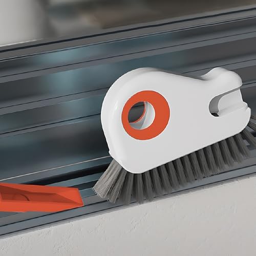 2 Pcs 2 in 1 Window Track Cleaner Tool,Crevice Cleaning Brush with Hidden Scraper, Efficient Window Sill Cleaner Tool,Sliding Door Track Cleane for Glass Door Grooves, Home Kitchen Bathroom Cleaning - Image 4