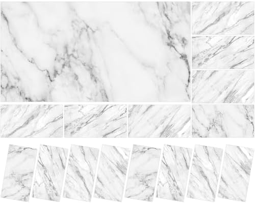 8 Pcs Fluorescent Light Covers with 80 Magnets Decorative for Classroom Ceiling Lights 4 x 2 Feet Magnetic Light Cover Filter Easy Install for Office Hospitals Drop Home Ceiling Supplies (Marble) by Wiooffen