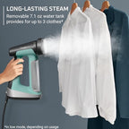 Rowenta Pure Force 2in1 Steamer & Iron: Powerful 1875 Watts, Vertical Steaming & Horizontal Ironing, Auto-off, XL Tank Capacity (7.1 Oz), Green Clothes Steamer DR8822 - Image 5