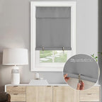 NICETOWN Silver Grey Thermal Insultaed Blackout French Door Curtain - Image 4