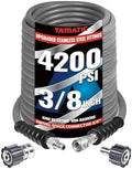YAMATIC 3/8" Non-Marking Pressure Washer Hose 125 FT, Swivel Quick Connect by YAMATIC