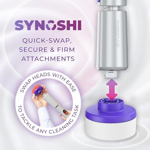 SYNOSHI PRO Electric Spin Scrubber Cordless Cleaning Bathroom Scrubber - Image 7