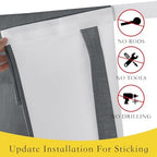 NICETOWN 100% Blackout French Door Curtains, Privacy Window Curtains - Image 3