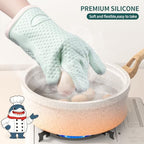 MAD SHARK Silicone Oven Mitts with Fingers Heat Resistant 450°F in Kitchen - Image 3