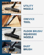 Industrial Wet Dry Shop Vacuum 2-Motors, 16 Gallon 2400W Heavy Duty Power - Image 6