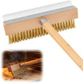 Reallnaive 1 Pack 37 Inch Wood Handle Pizza Oven Brush with Scraper by Reallnaive