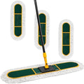 24 Inch Commercial Dust Mop for Floor Cleaning-Heavy Duty Dry & Wet Push Broom with 3 Washable Pads, 57" Handle & 360° Swivel Floor Duster for Hardwood, Laminate, Vinyl Floors & Warehouse by KalTell