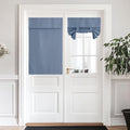 NICETOWN Stone Blue Blackout French Door Curtains for Half Window Cover by NICETOWN