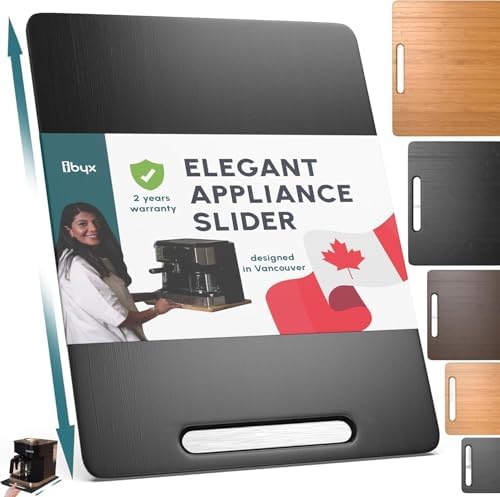Ibyx Appliance Slider, Sliding Tray for Coffee Maker, 12x16 in, Black by Ibyx