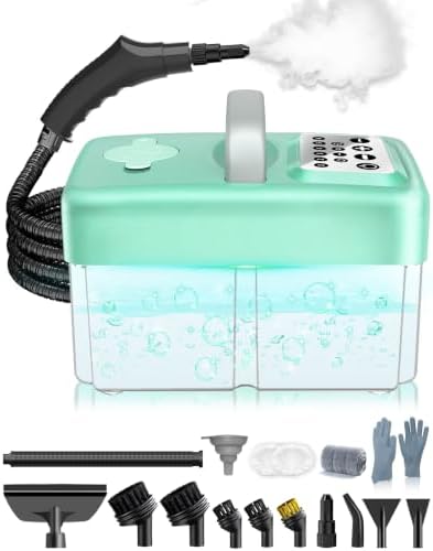 Steam Cleaner - 1600mL Tank, 15s Heat-Up, 6-Level, 18Pcs Accessories by Mecmic