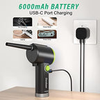 DOROBEEN Compressed Air Duster, Cordless Handheld Air Blower, Stepless Speed, 41000RPM, Portable Rechargeable Built-in Battery, Electric Air Duster for Computer Keyboard Electronics Cleaning - Image 2