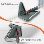 Baseboard Cleaner Tool, Foldable Wall Mop with Long Handle, 8 Pads - Image 2