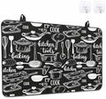 Black Kitchen Tools Stove Top Covers for Electric Stove, Modern Cooking Utensil Induction Cooktop Cover Protector, Farmhouse Cookware Range Mat for Glass Top Stove, Kitchen Dish Drying Mat, 28"x20" by Unknown