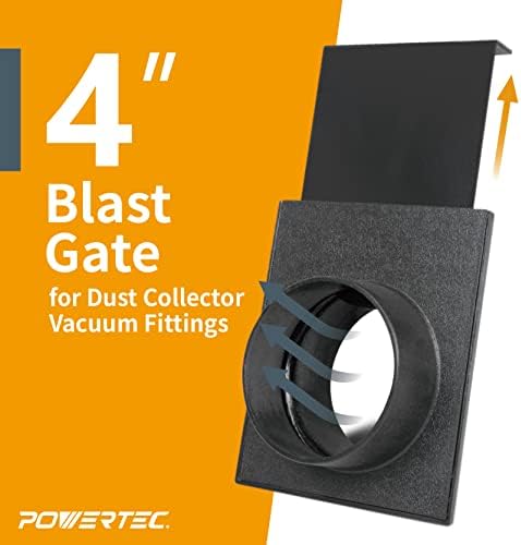 POWERTEC 70108 4 Inch Blast Gate for Dust Collector, Dust Collection Fittings - Image 2