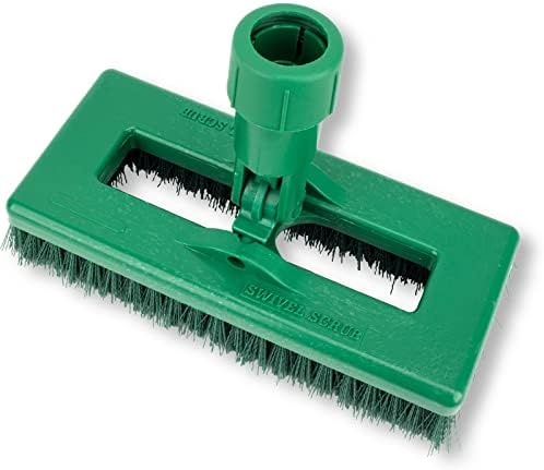 SPARTA 3638831EC05 Polyester Rectangle Scrub Brush, Floor Brush, Cleaning Brush With Swivel Head For Cleaning, 8 Inches, Green by SPARTA