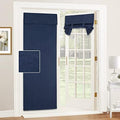 RYB HOME Privacy Door Window Curtains, Rich Linen Texture Room Darkening Window Curtains and Drapes Thermal Insulated Tricia Door Blinds for Patio Doorway, W26 x L80 inch, 1 Panel, Blue by RYBHOME