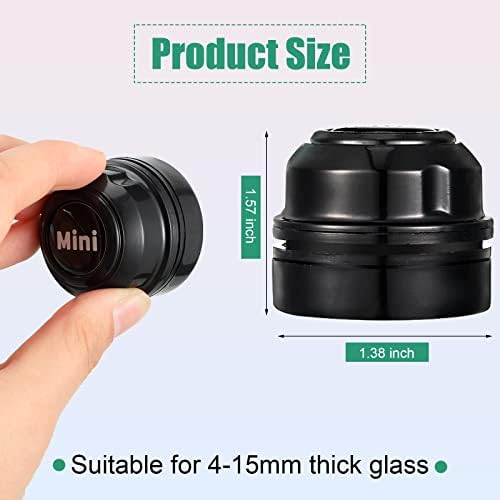 Cunhill 2 Pieces Mini Aquarium Glass Cleaner Magnetic Algae Scraper 1.57 x 1.38 Inch No Scratch Fish Tank Glass Cleaner Magnetic Brush for Thick Fish Tank Glass Acrylic Aquarium(Black) - Image 2