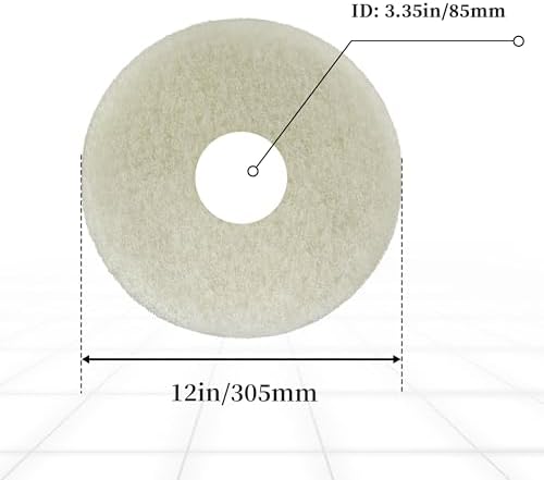 12In Polish Orbiter Pad 437.051 for Oreck 550MC Orbiter Floor Machine,White - Image 2