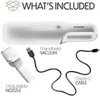 STARUMENT Portable Hand Vacuum Cleaner Handheld Cordless Cleaner for Dust Pet Hair Dirt, Home, Car Interior, Lightweight, Easy to Use, Compact Design Battery Rechargeable with USB-C Cable White - Image 2