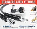 YAMATIC 3/8" Non-Marking Pressure Washer Hose 150 FT, Swivel Quick Connect - Image 3