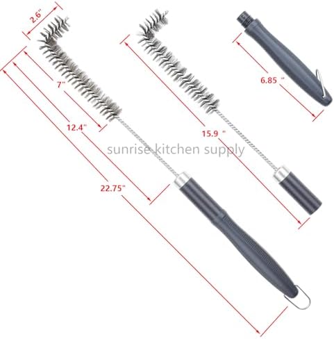 SUNRISE Fryer Brush with Long Handle (Stainless Steel with Plastic Handle, L Brush) - Image 6