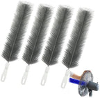 Bendable Microfiber Head,Reusable Dust Remover，Fan Cleaning Brush Washable and Reusable; Suitable for Ceiling Fan Blades, Blinds, Air Conditioner Vents, and Car Interiors (Black-4pcs) by Unknown