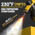 Pressurized Handheld Steam Cleaner with 10pcs Accessories & Safety Lock, Multi-Purpose & Powerful Home Use Steamer for Cleaning, Car, Bathroom, Shower, Upholstery, Grout, Window - Image 2