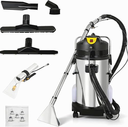 40L/11Gal Commercial Carpet Cleaner, 3 in 1 Multi-Purpose Floor Cleaning Machine Vacuum Cleaner, 1049W Professional Heavy Duty Extractor Vacuum Washing Machine for Curtain Sofa Carpet Cleaning Machine by Unknown