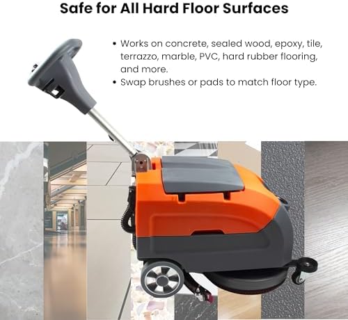 SUNMAX 17" Walk-Behind Commercial Floor Scrubber, Lithium Battery - Image 5
