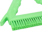 SPARTA Plastic Commercial Grout Brush, Triangle-Shaped Scrub Brush with Scraper and Two Threaded Holes for Attaching Handle (Sold Separately), 9 x 7 x 7 Inches, Lime - Image 5